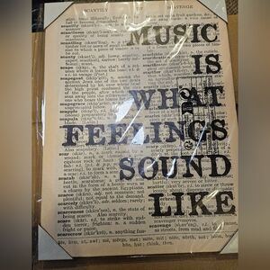 Music Is What Feelings Sound Like Wall Art - Vintage Dictionary Page Print